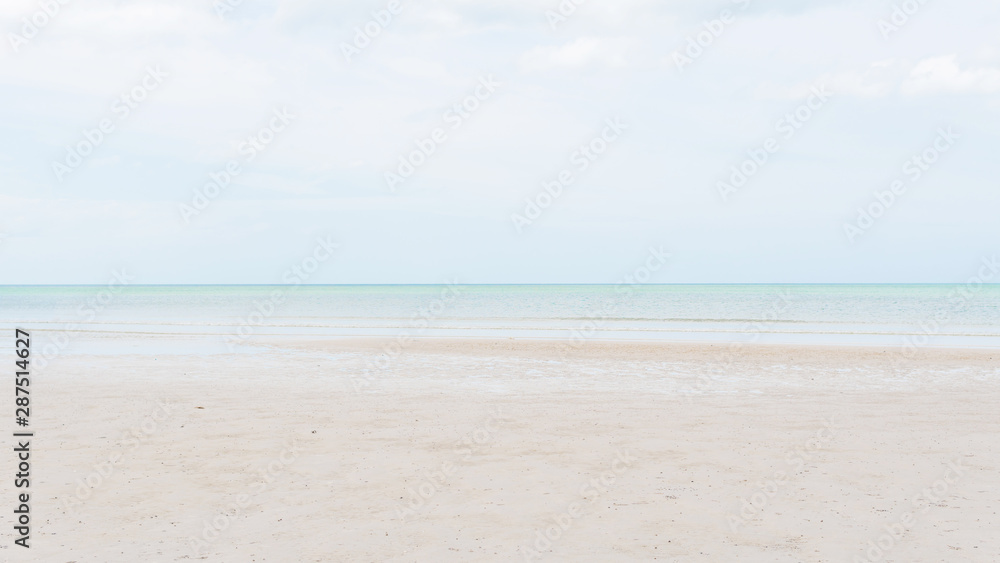 Beautiful beach clear sea and sand with free space. ( Panorama Ratio ) Beautiful beach clear sea and sand with free space. ( Panorama Ratio )