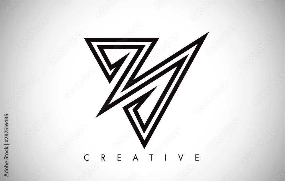 V Logo Letter. Creative V Letter Logo Icon Design with Monogram Line V Logo Letter. Creative V Letter Logo Icon Design with Monogram Line