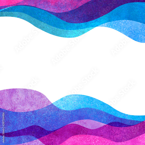 Watercolor transparent wave...