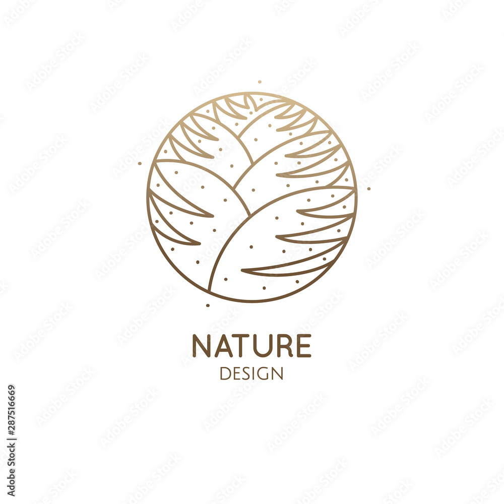 Naklejka premium Tropical plant logo