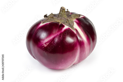 Purple eggplant Helios on a white background