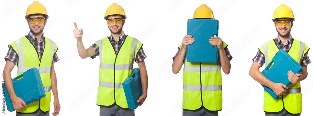 Industrial worker isolated on white Industrial worker isolated on white