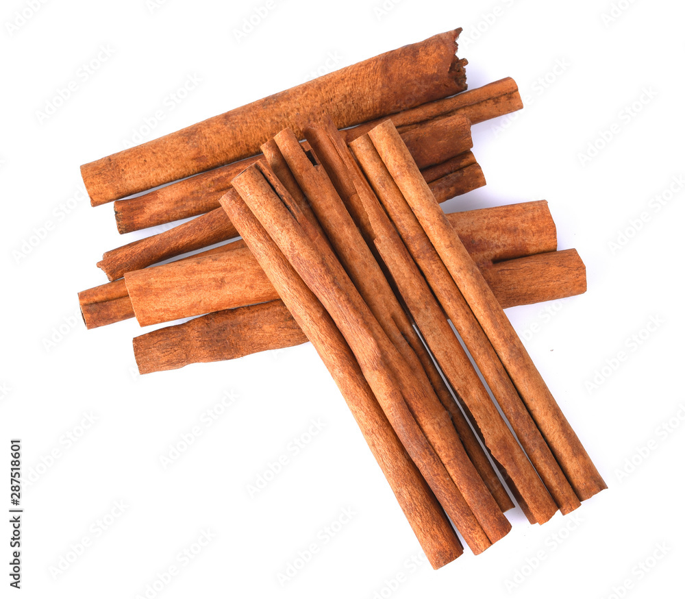 Cinnamon sticks isolated on white background Cinnamon sticks isolated on white background
