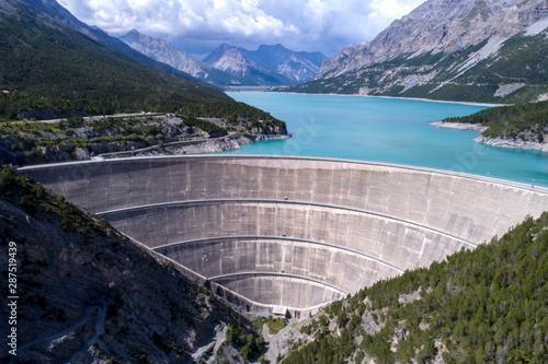 Hydroelectric power plant in the alps - Dam