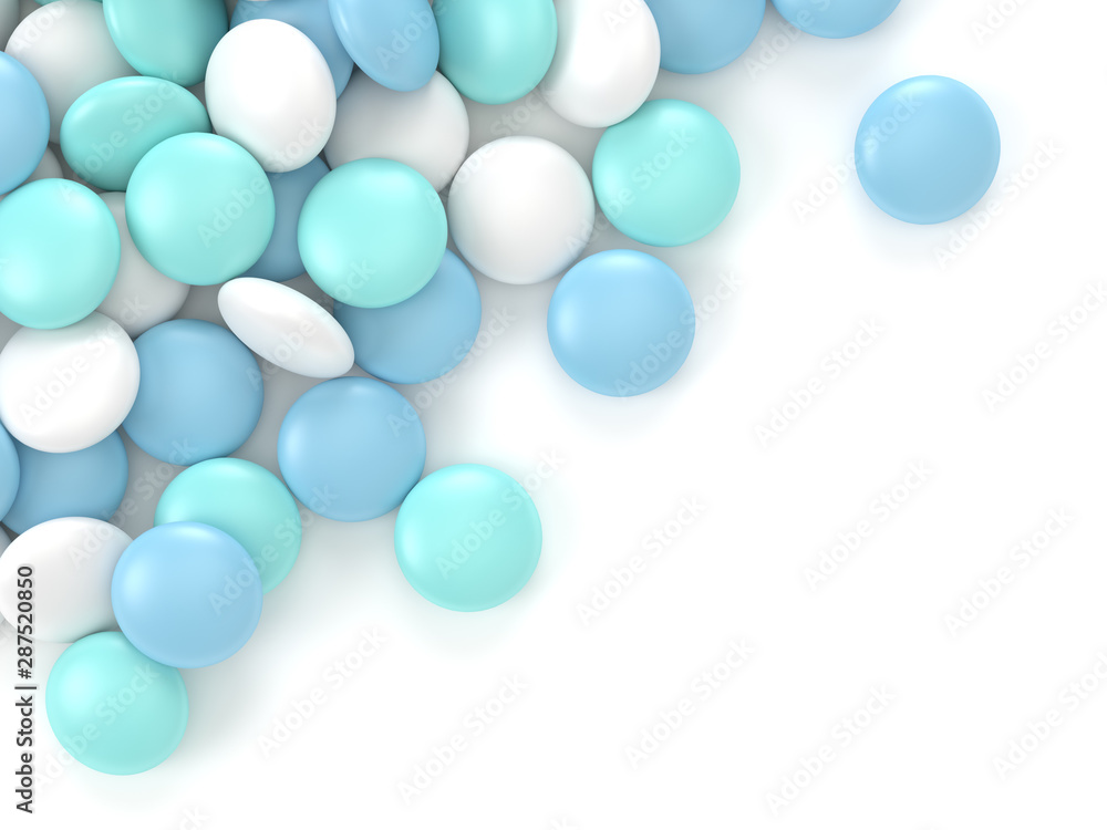 3d render of pills with place for text