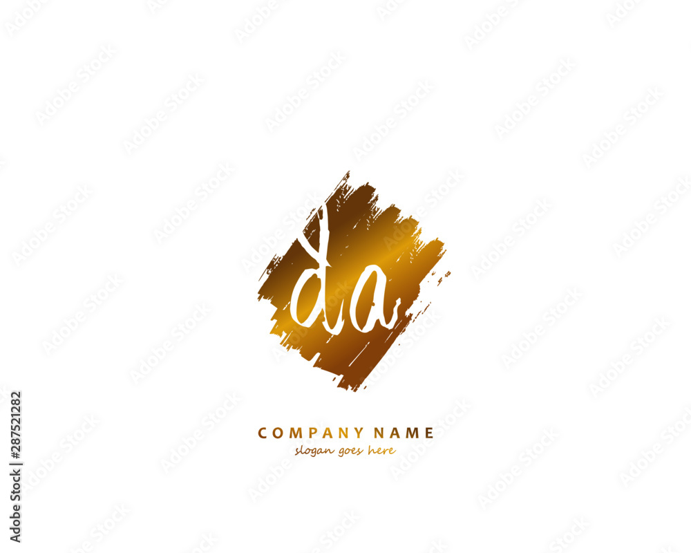 Fototapeta premium DA Initial handwriting logo vector