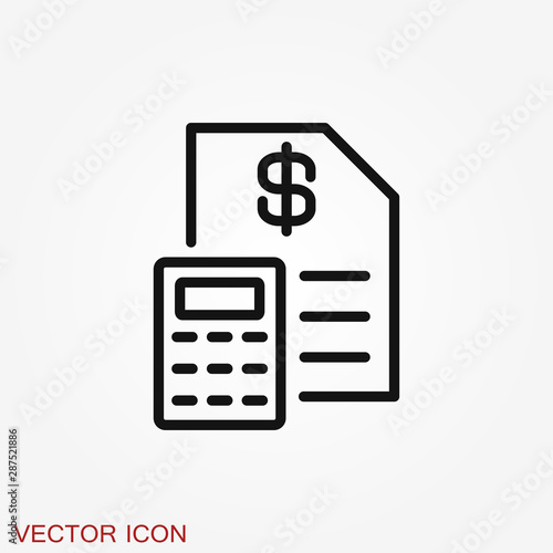 Accounting vector icon. Business and financial symbol