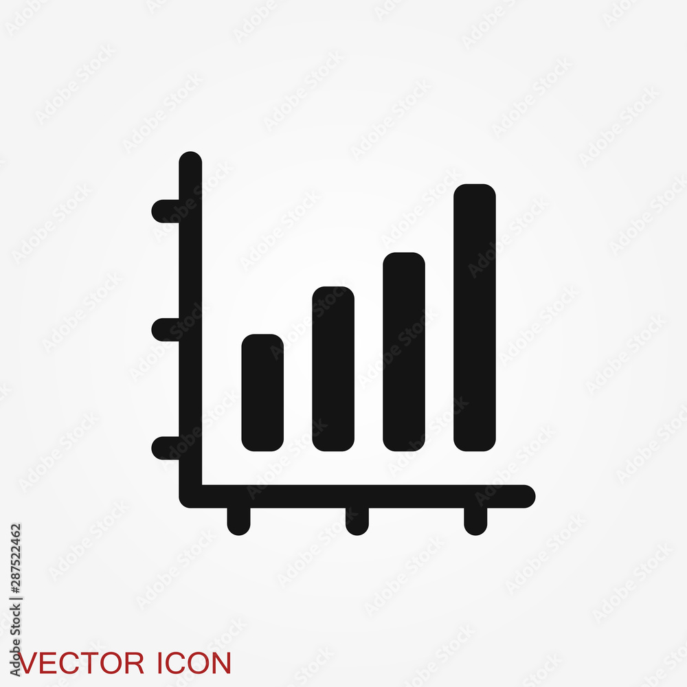 Analytics icon. Vector illustration style is flat iconic symbol