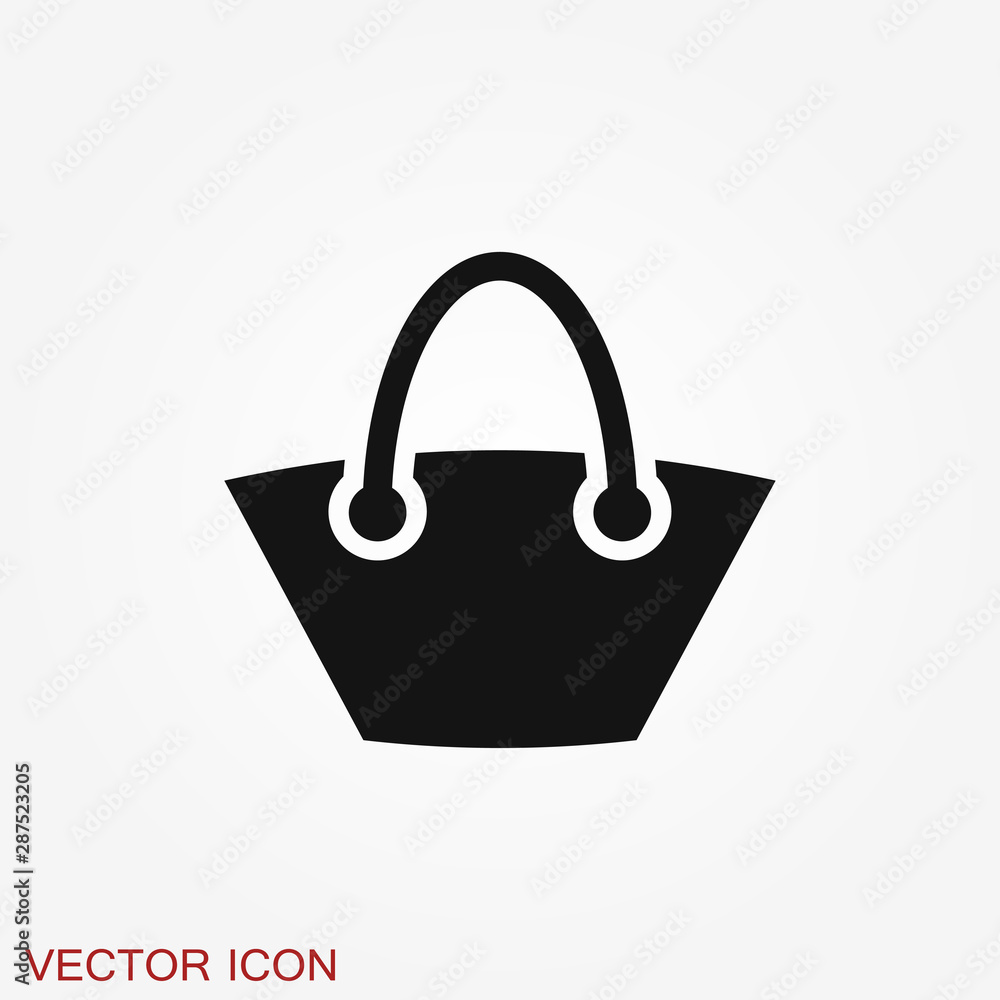 Shopping bag icon vector. Flat design style. Shopping bag icon vector. Flat design style.