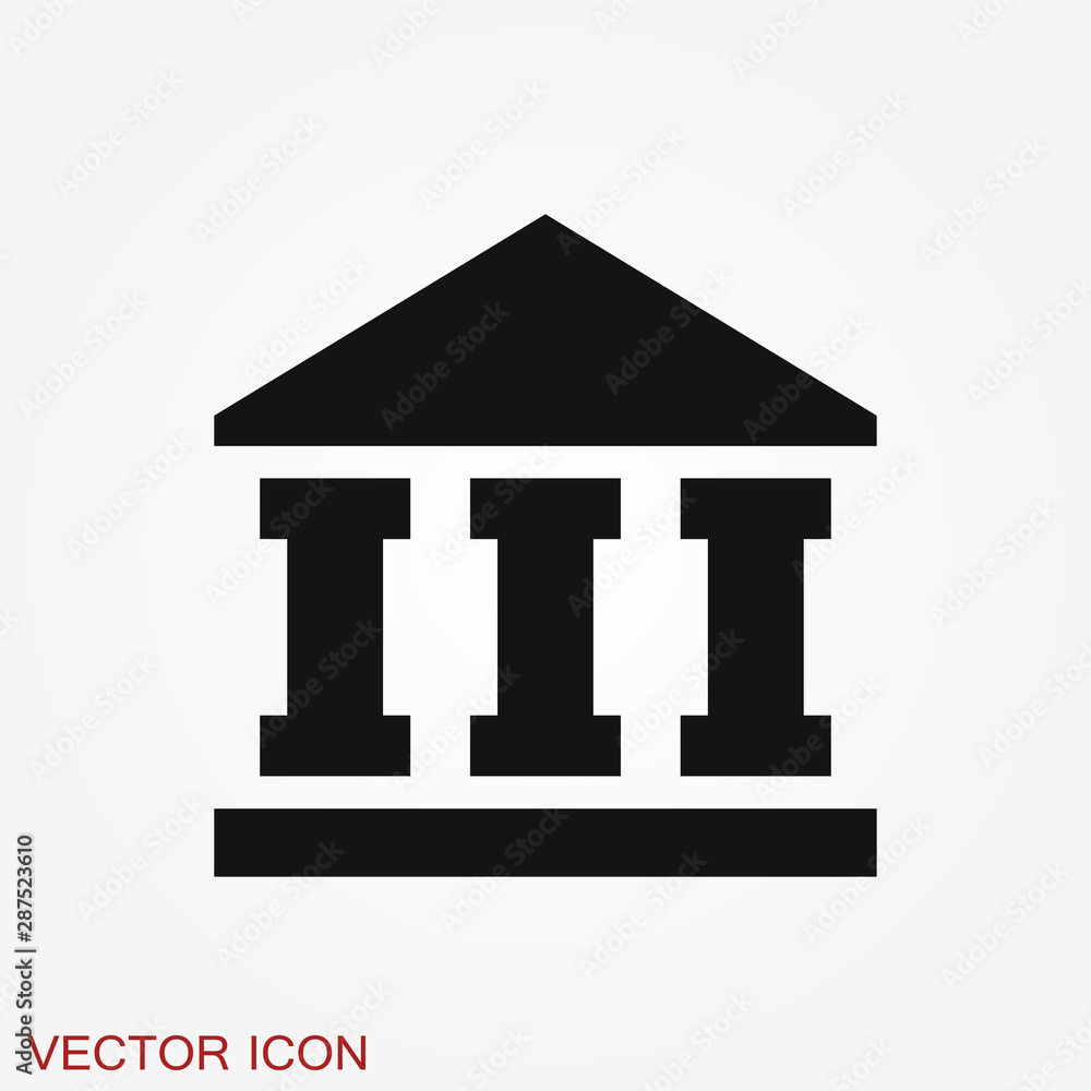 Bank icon design template. Vector icon, symbol Bank icon design template. Vector icon, symbol