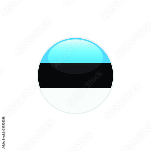Free Download Estonia round flag . closy flag of Estonia - vector button.  - GFXLoad