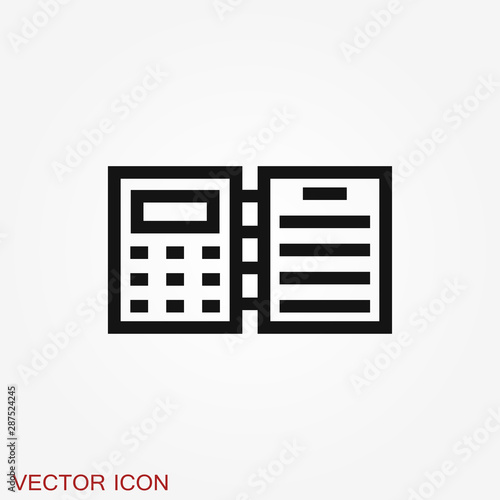 Accounting vector icon. Business and financial symbol