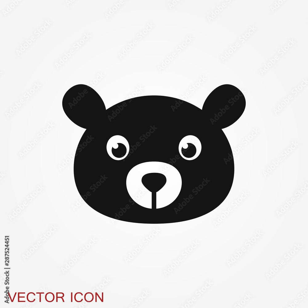 Obraz premium Bear icon. Vector concept illustration for design.