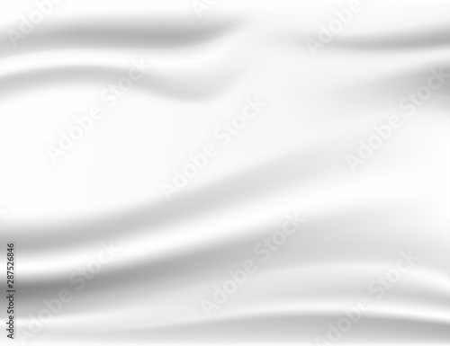 White silk satin background smooth texture background.abstract background vector white and gray tone, wave overlapping with shadow modern concept.white background with smooth lines.