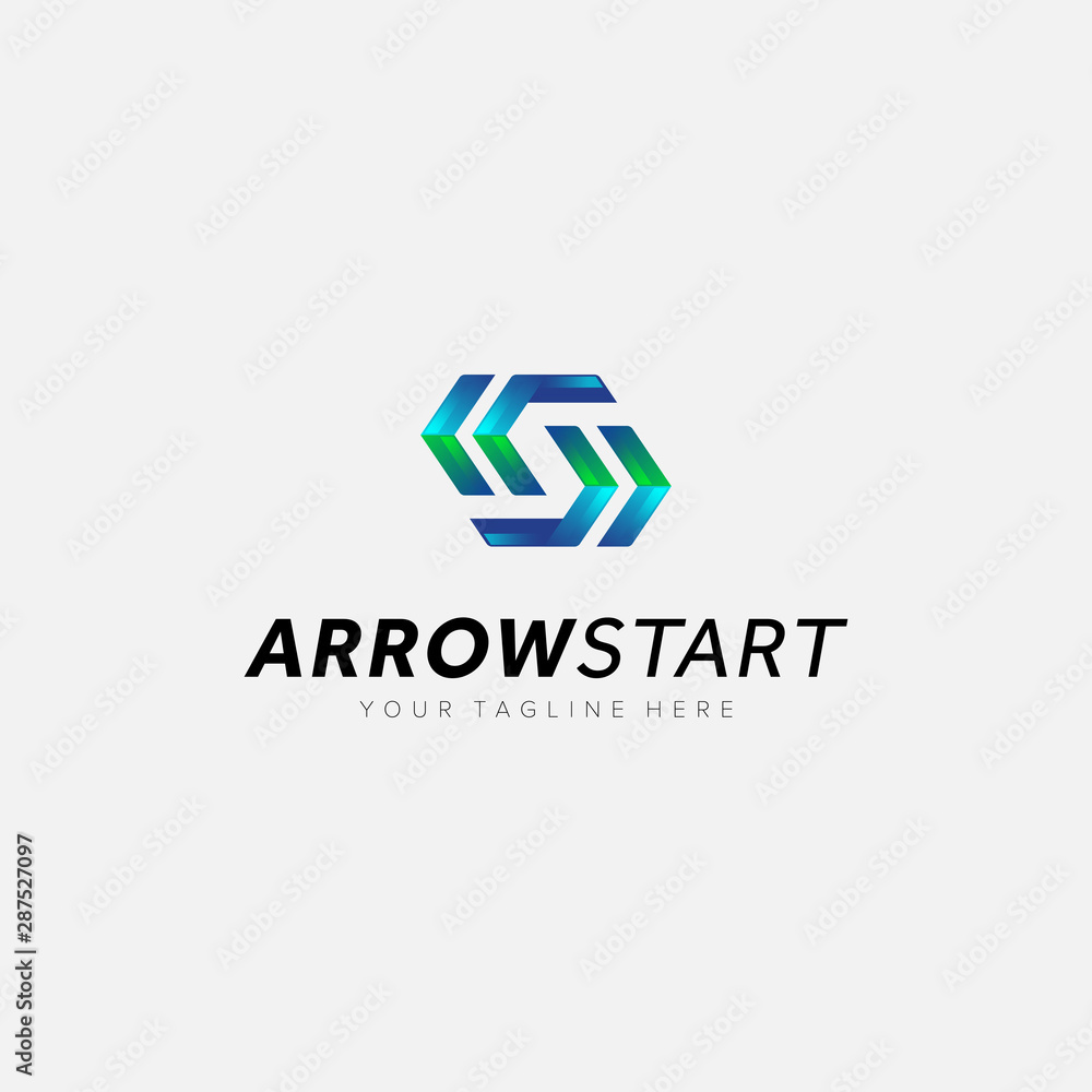 Arrows stat logo and S abstract logo designs Arrows stat logo and S abstract logo designs