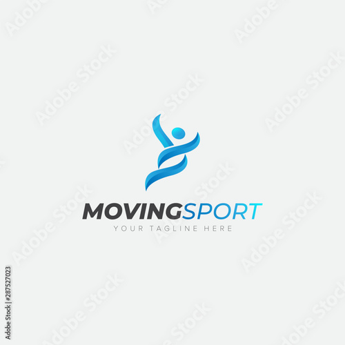 moving sport logo for active people