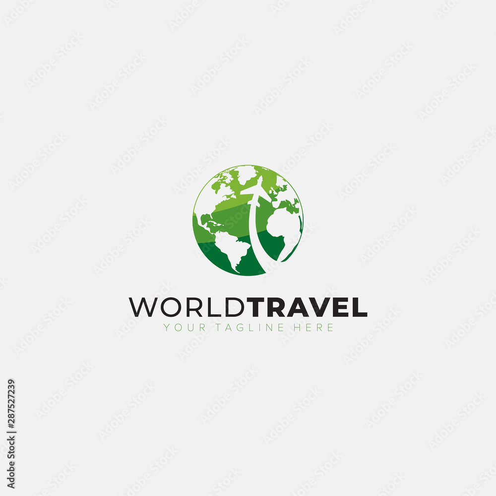 green world travel logo designs modern logo, natural logo