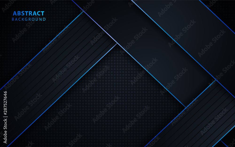 Abstract dark blue overlapping layers background with light technology concept. Vector design template for use element cover, banner, brochure, card, corporate, advertising, website Abstract dark blue overlapping layers background with light technology concept. Vector design template for use element cover, banner, brochure, card, corporate, advertising, website