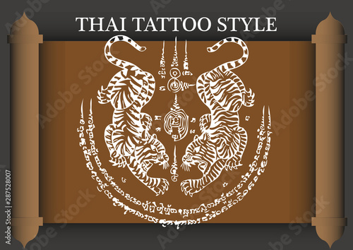  Tattoo Tiger Ancient style. design for Tatto shop,Tattoo design,Tattoo idea