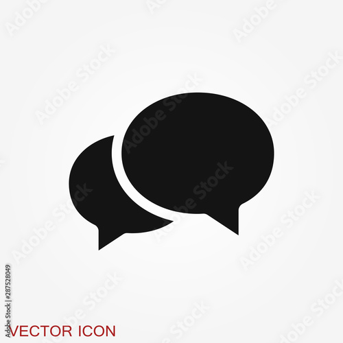 Speech bubble icons on background. Vector illustration.