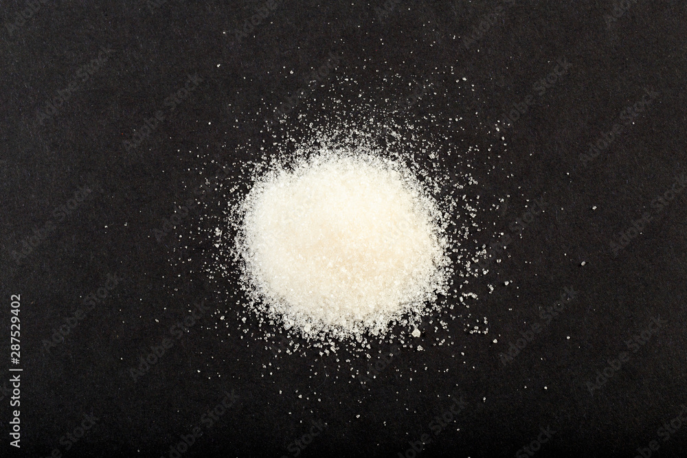 sugar isolated on black background - Image