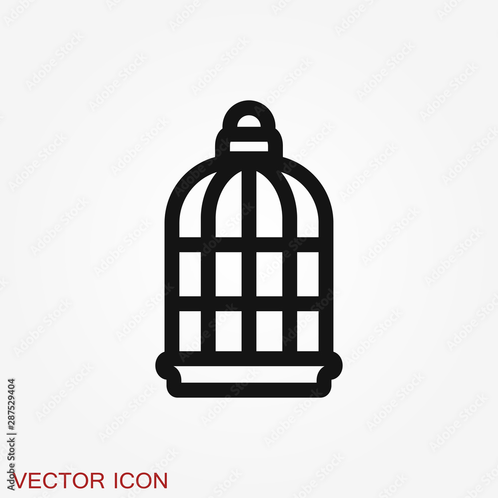 Bird cage icon for your design, logo. Vector illustration Bird cage icon for your design, logo. Vector illustration