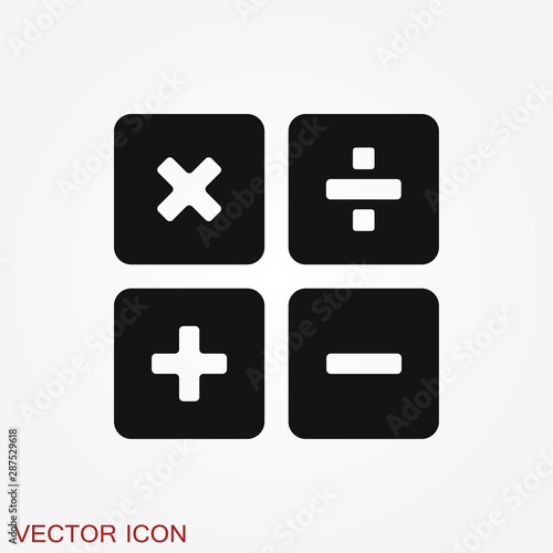 Calculator icon vector. Savings, finances sign, economy concept