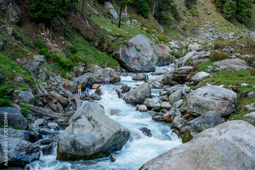 Beautiful Scenes experienced during the trek to the Hamta Pass Trek in the Himalayan Ranges photo