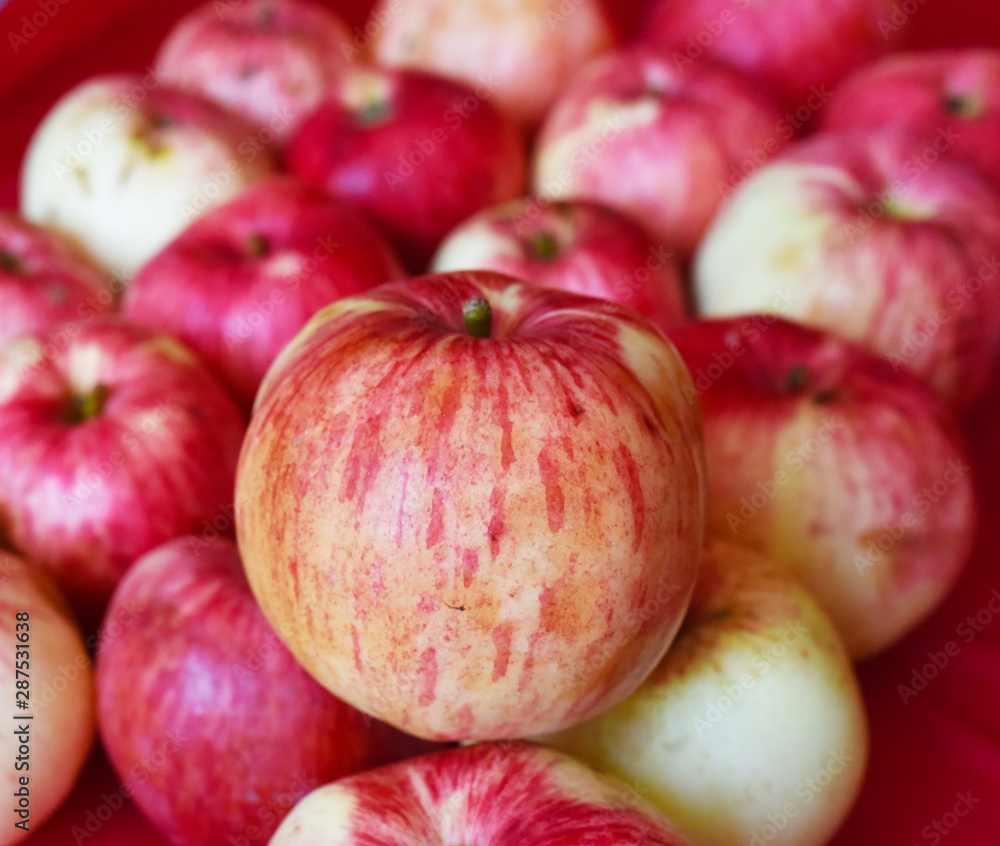 bright fragrant apples close-up bright fragrant apples close-up