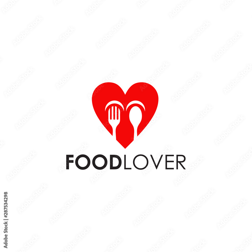 Food lover logo design inspiration vector template
