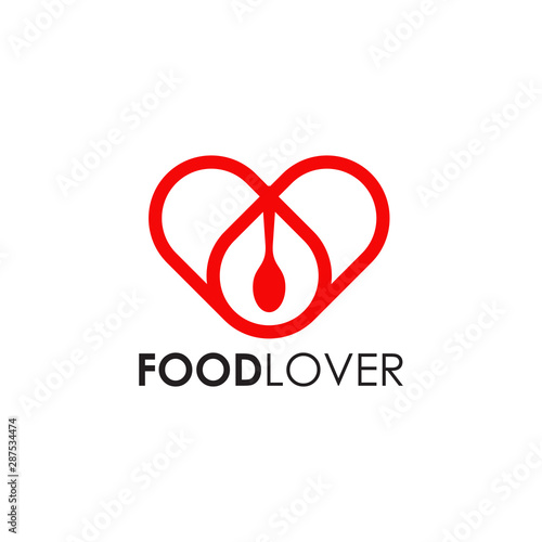 Food lover logo design inspiration vector template