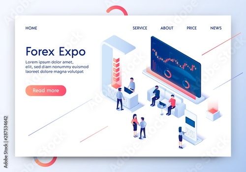 Forex Expo Composition of Trade Stall in Gallery.