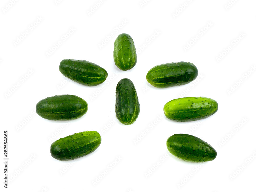 Cucumbers on a white background Cucumbers on a white background