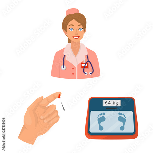 Vector design of mellitus and diabetes icon. Collection of mellitus and diet stock symbol for web.