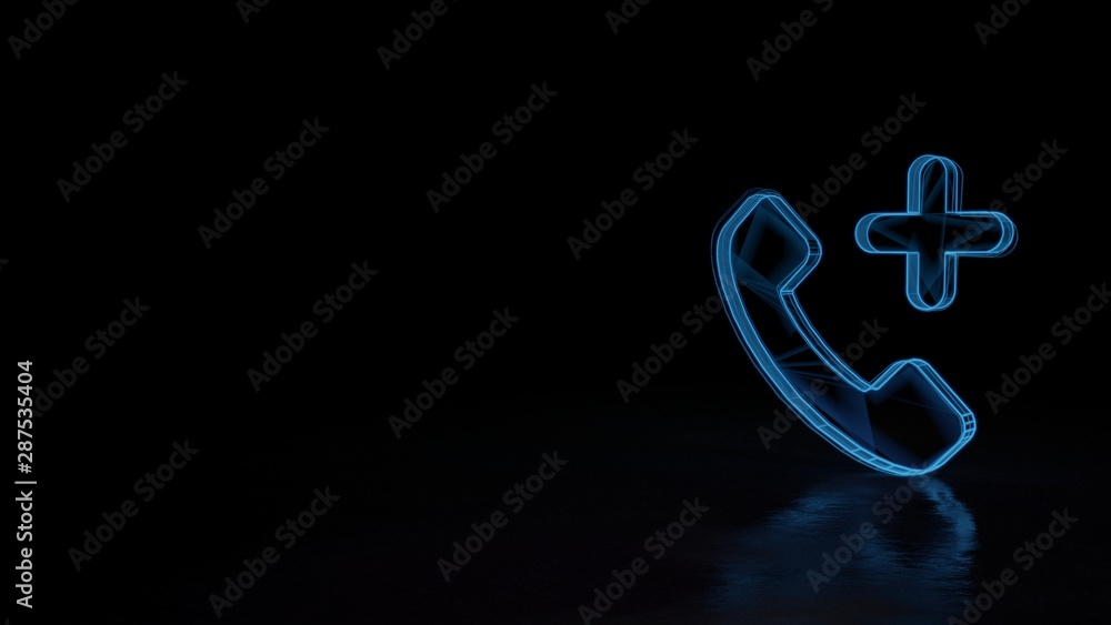 3d glowing wireframe symbol of symbol of technology isolated on black background 3d glowing wireframe symbol of symbol of technology isolated on black background