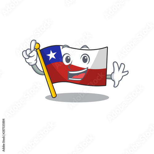 Finger flag chile with in the character