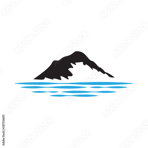 Mountain graphic design template vector isolated illustration