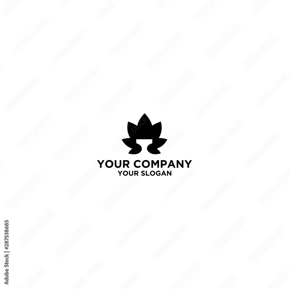 Blacksmith Abstract Flower Logo Design Blacksmith Abstract Flower Logo Design
