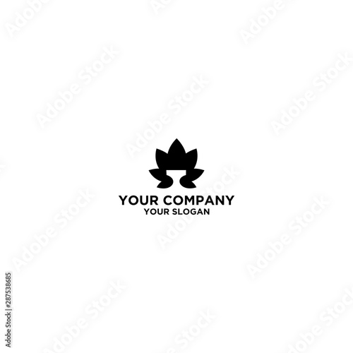 Blacksmith Abstract Flower Logo Design