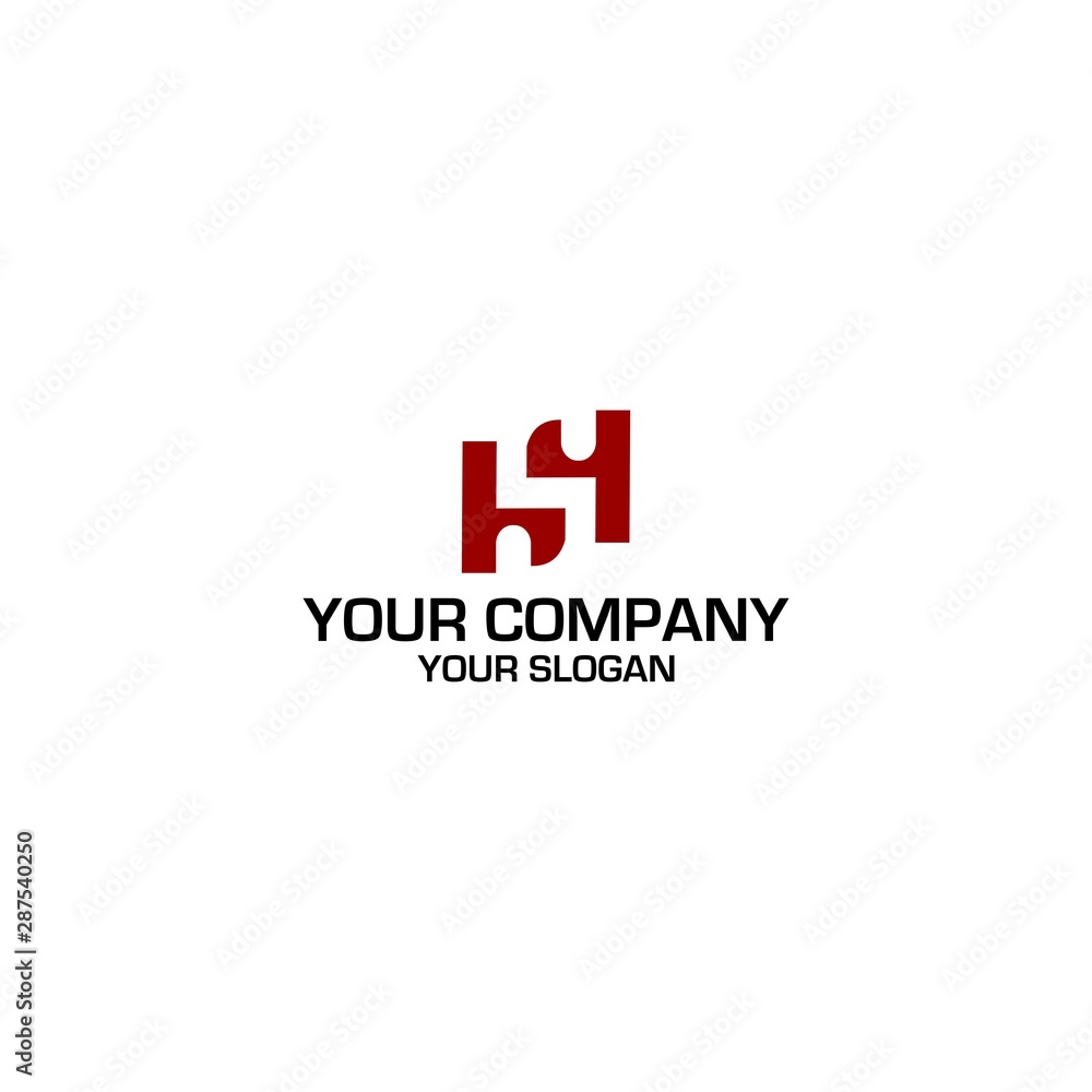 HS Financial Logo Design Vector