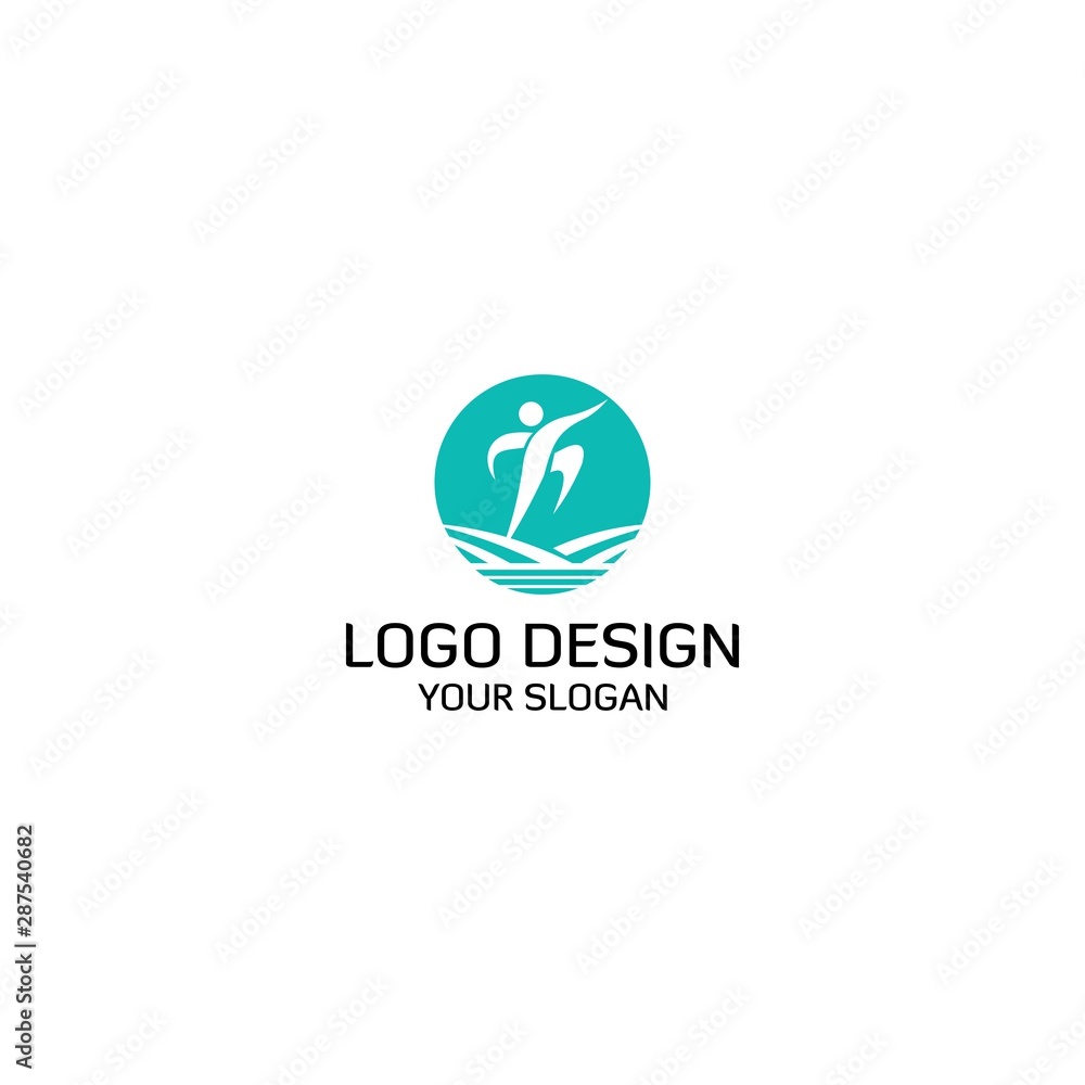 Land of Athlete Logo Design Vector Land of Athlete Logo Design Vector