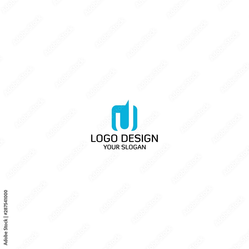 U Square Logo Design Vector