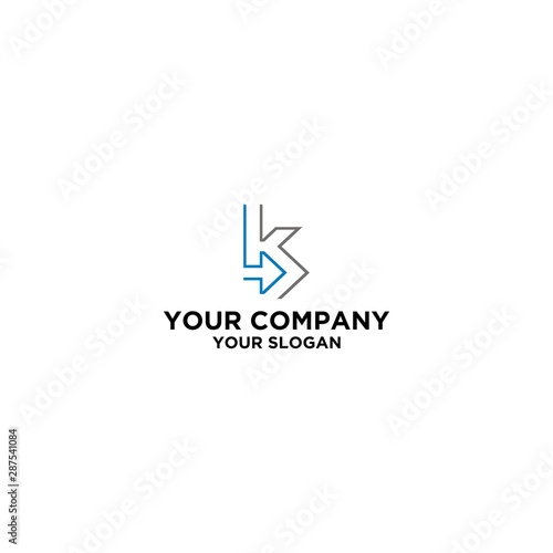 KS arrow logo design vector