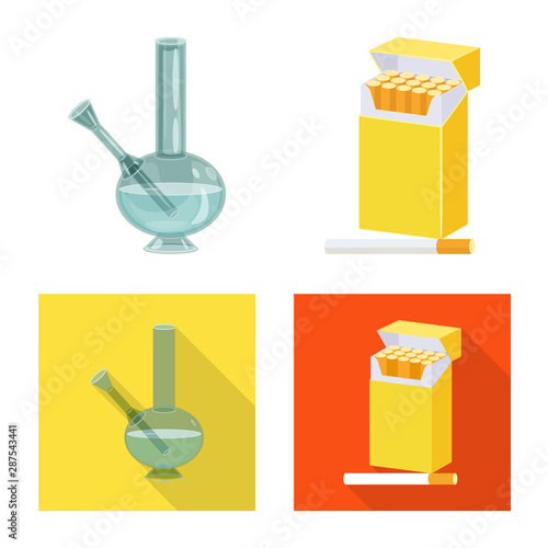 Vector illustration of refuse and stop icon. Collection of refuse and habit stock symbol for web.