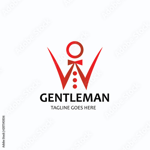 Gentleman logo design template. Vector illustration