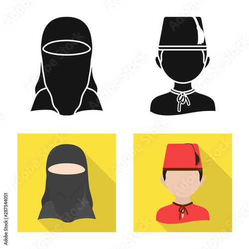 Vector illustration of imitator and resident icon. Collection of imitator and culture stock vector illustration.