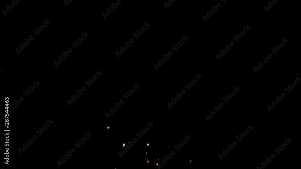 Colorful confetti party popper exploding from side over black and green screen backgrounds Colorful confetti party popper exploding from side over black and green screen backgrounds