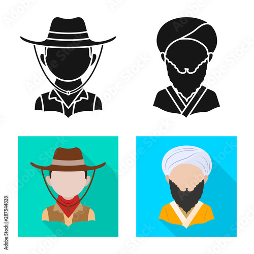 Isolated object of imitator and resident icon. Set of imitator and culture vector icon for stock.