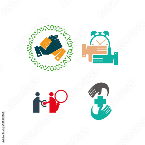 Trust Commitment Teamwork Together Business Illustration Vector