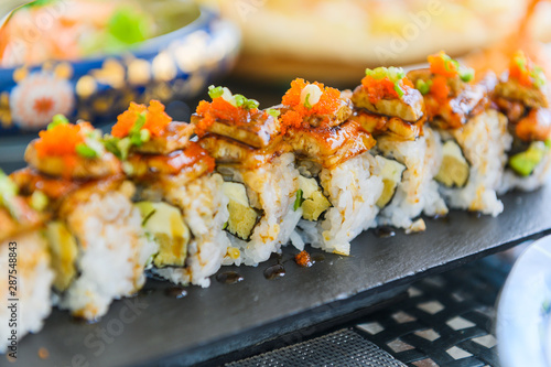 japanese traditional food sushi roll